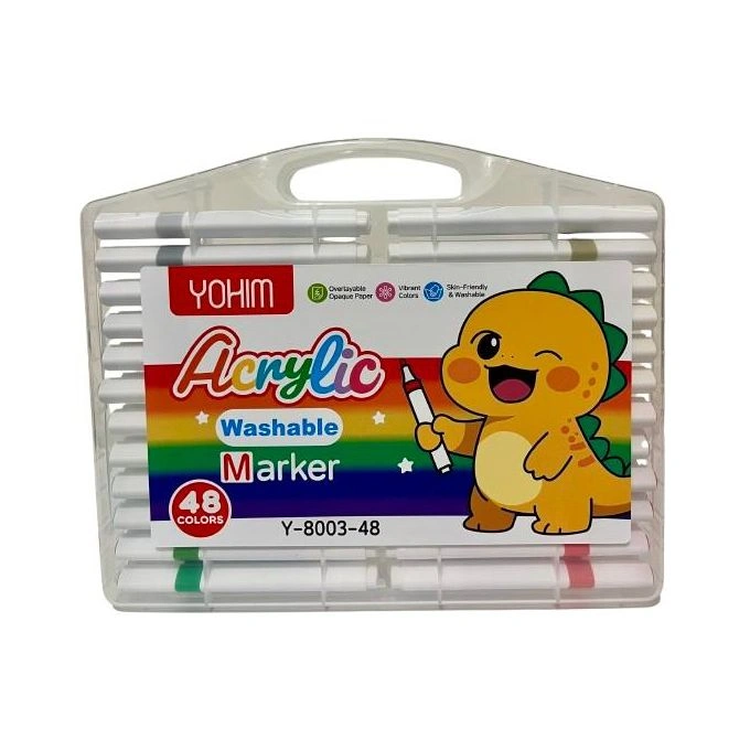 طقم أقلام أكريليك قابلة للغسل 48 لون - الصورة 3