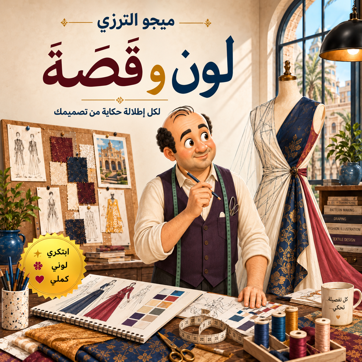 كتاب ميجو الترزى لَوِّنْ وَقِصَّة